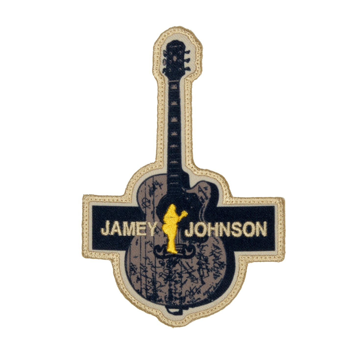 patch-guitar with signatures and jamey logo