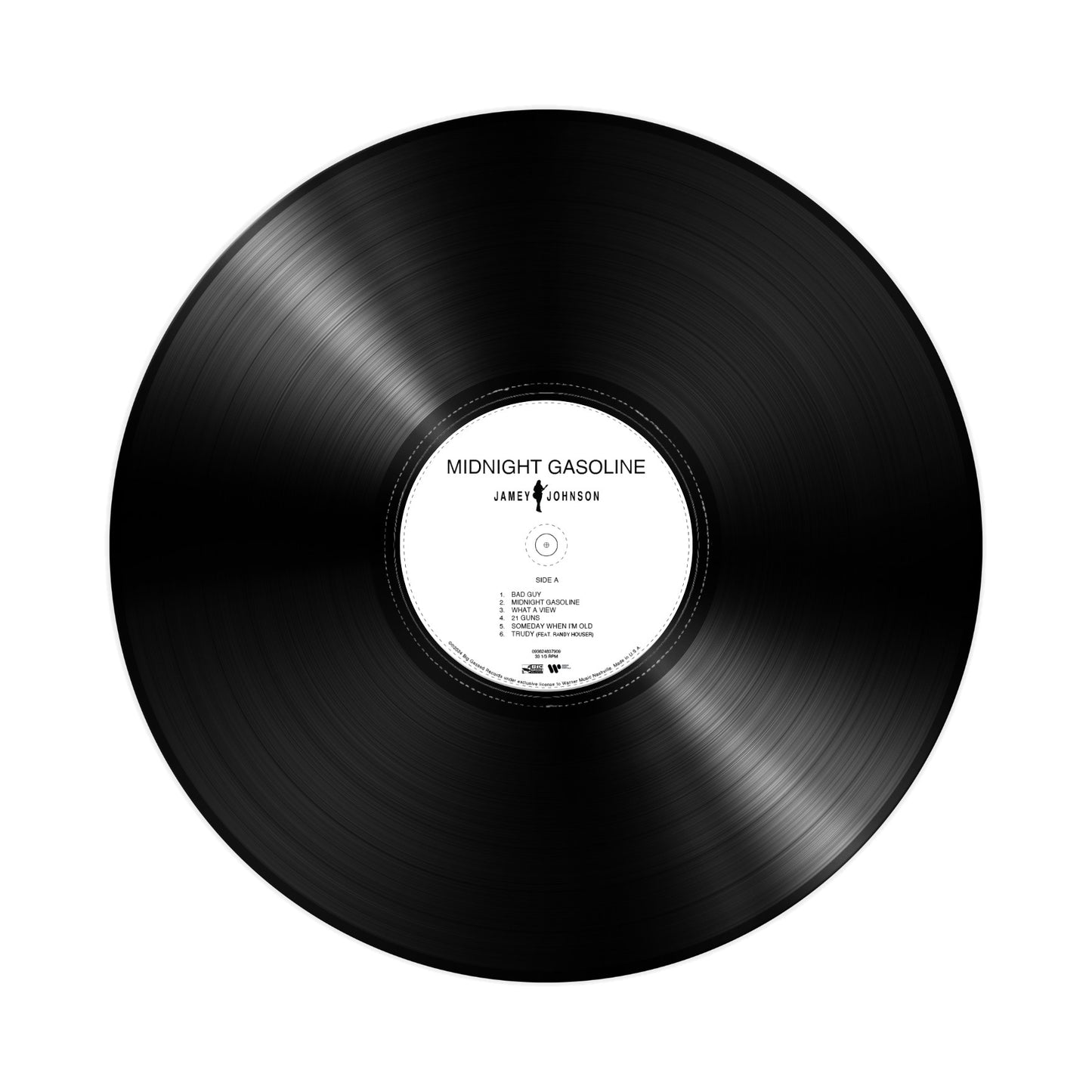 Midnight Gasoline Signed White Label Album (White Jacket insert signed by Jamey)