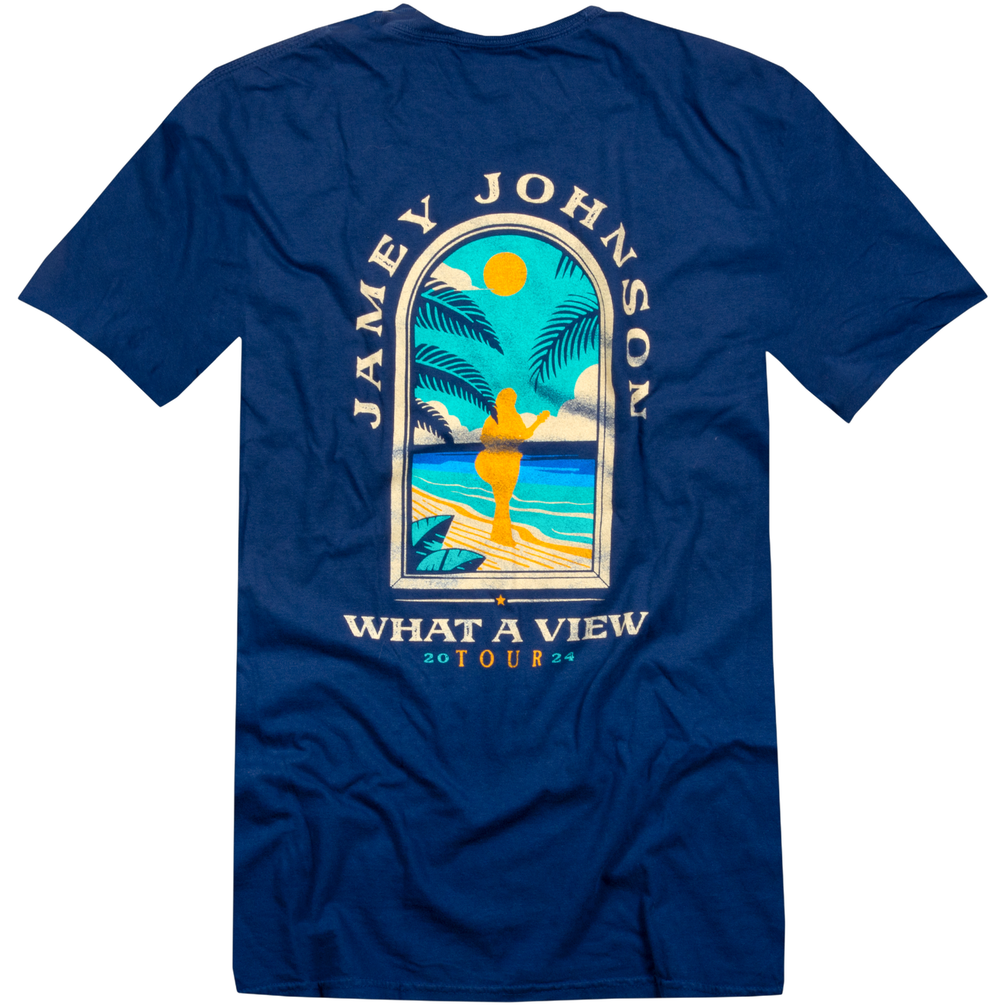 Jamey Johnson What A View Tour Tee | Navy